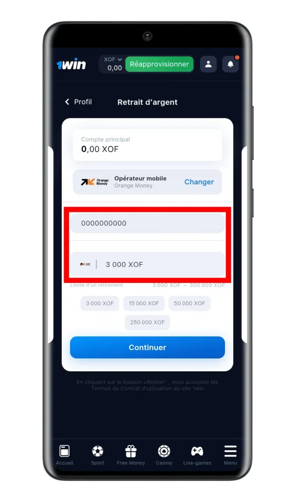 1Win Retrait et Dépôt